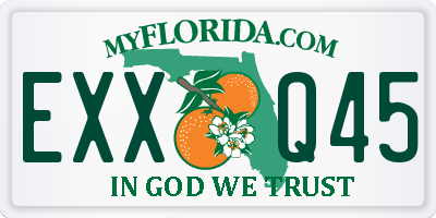 FL license plate EXXQ45