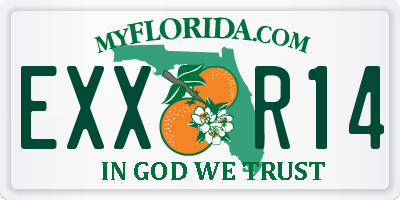 FL license plate EXXR14
