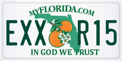 FL license plate EXXR15