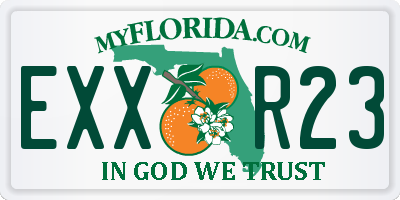 FL license plate EXXR23