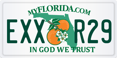FL license plate EXXR29