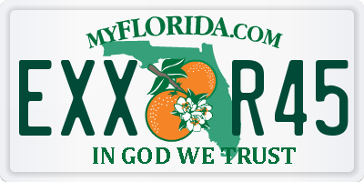 FL license plate EXXR45