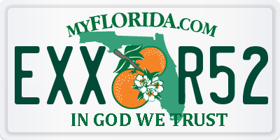 FL license plate EXXR52