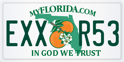 FL license plate EXXR53