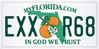 FL license plate EXXR68
