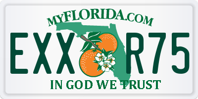 FL license plate EXXR75