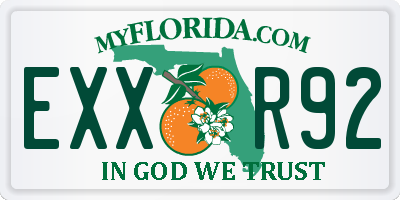 FL license plate EXXR92