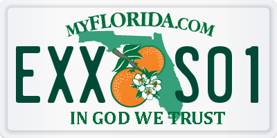 FL license plate EXXS01