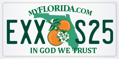 FL license plate EXXS25