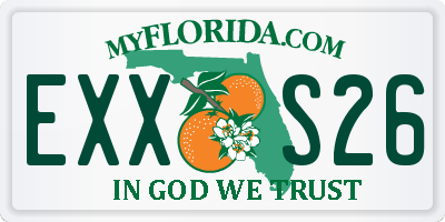 FL license plate EXXS26