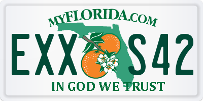 FL license plate EXXS42