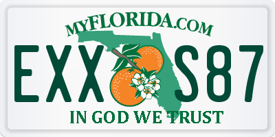 FL license plate EXXS87