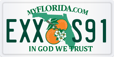 FL license plate EXXS91