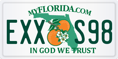 FL license plate EXXS98