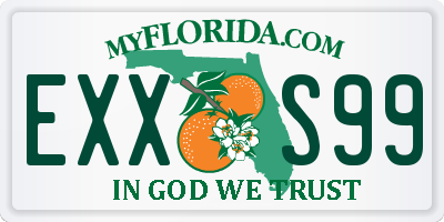 FL license plate EXXS99