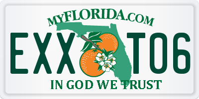 FL license plate EXXT06