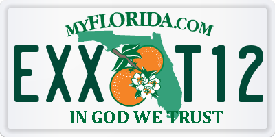 FL license plate EXXT12