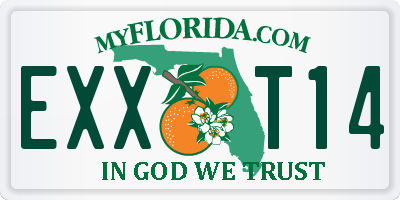 FL license plate EXXT14