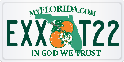 FL license plate EXXT22