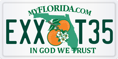 FL license plate EXXT35