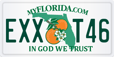 FL license plate EXXT46