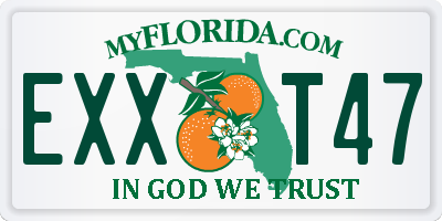FL license plate EXXT47