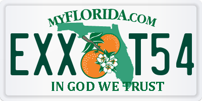 FL license plate EXXT54