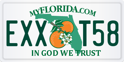 FL license plate EXXT58