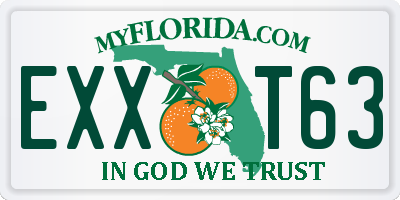 FL license plate EXXT63