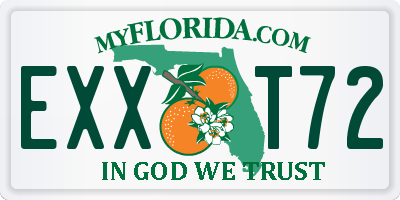 FL license plate EXXT72