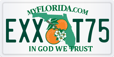 FL license plate EXXT75
