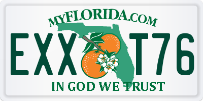 FL license plate EXXT76