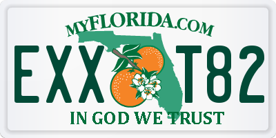 FL license plate EXXT82