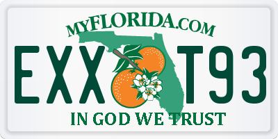 FL license plate EXXT93