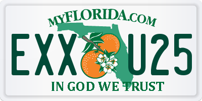 FL license plate EXXU25