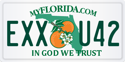 FL license plate EXXU42