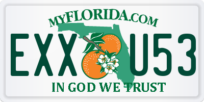 FL license plate EXXU53