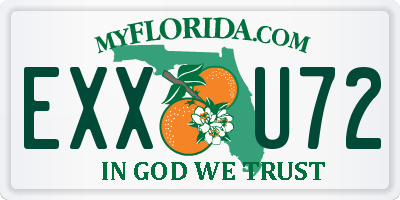 FL license plate EXXU72