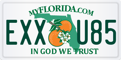 FL license plate EXXU85
