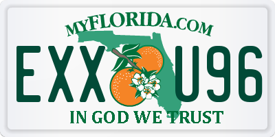 FL license plate EXXU96