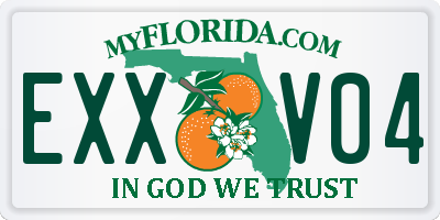 FL license plate EXXV04