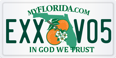 FL license plate EXXV05