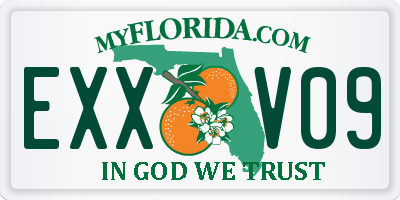 FL license plate EXXV09
