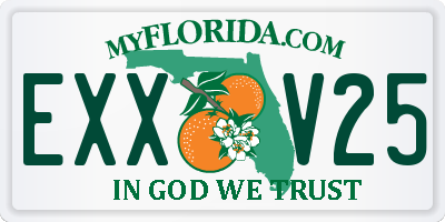 FL license plate EXXV25