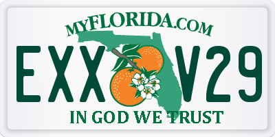 FL license plate EXXV29