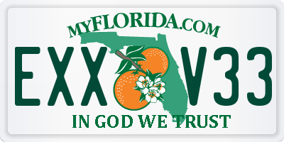 FL license plate EXXV33