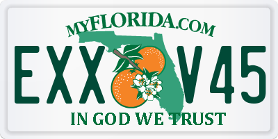 FL license plate EXXV45