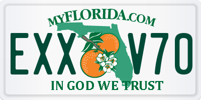 FL license plate EXXV70