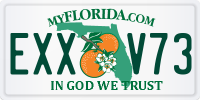 FL license plate EXXV73