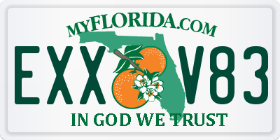 FL license plate EXXV83